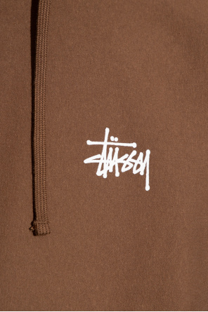 printed hoodie Stussy - Brown Logo - SchaferandweinerShops